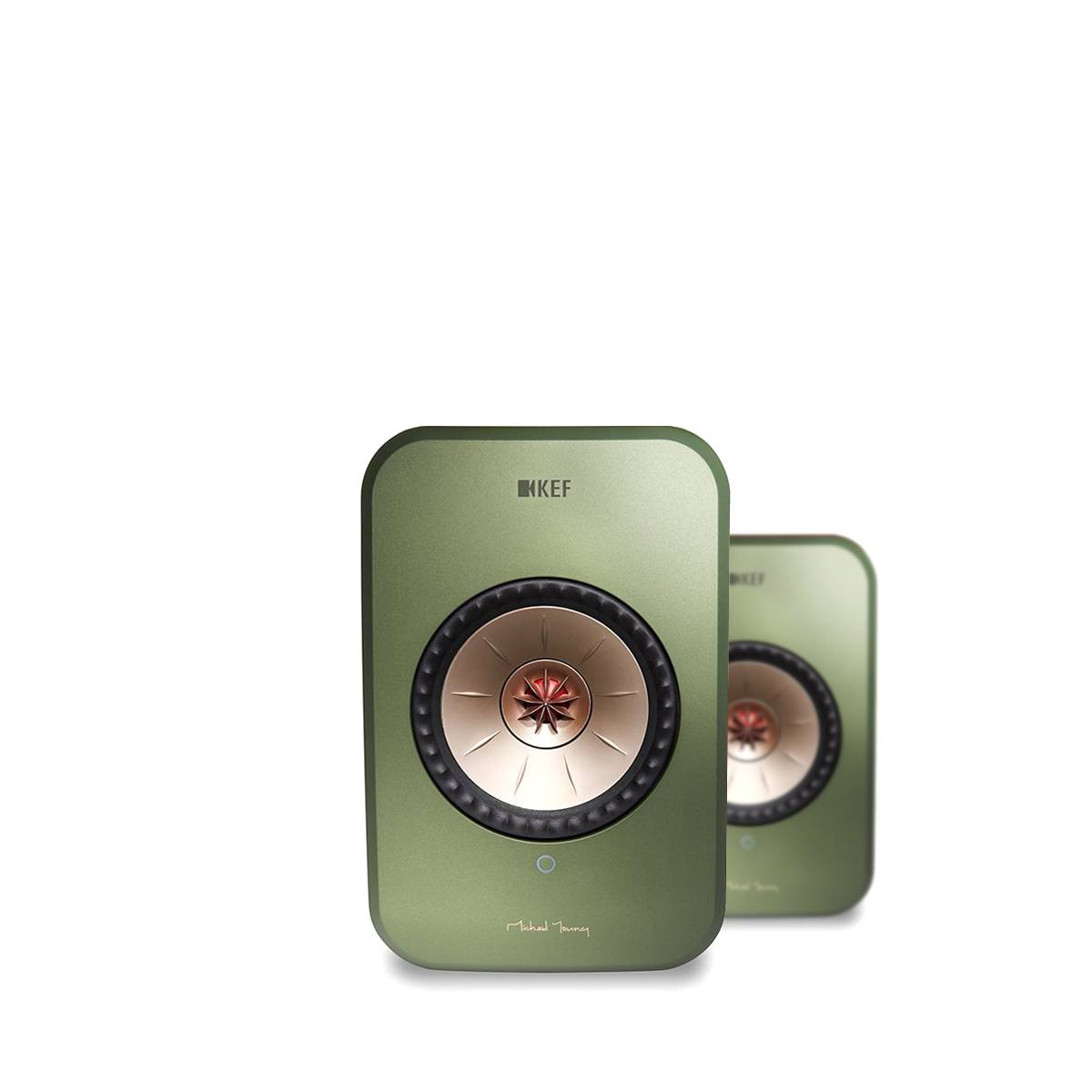 KEF LSX Wireless Bookshelf Speakers - Green