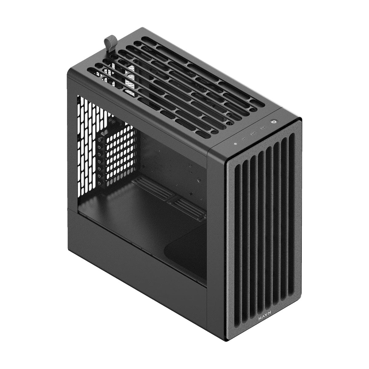 Havn BF 360 ATX Mid Tower Case + 2x Fractal Design Dynamic GP-18 180mm Fans - Black