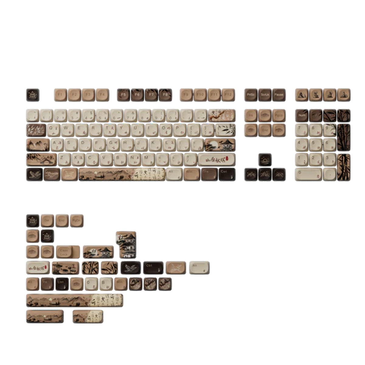 Akko Mountain Seclusion MOA Profile PBT Keycap Set - 140 Keys