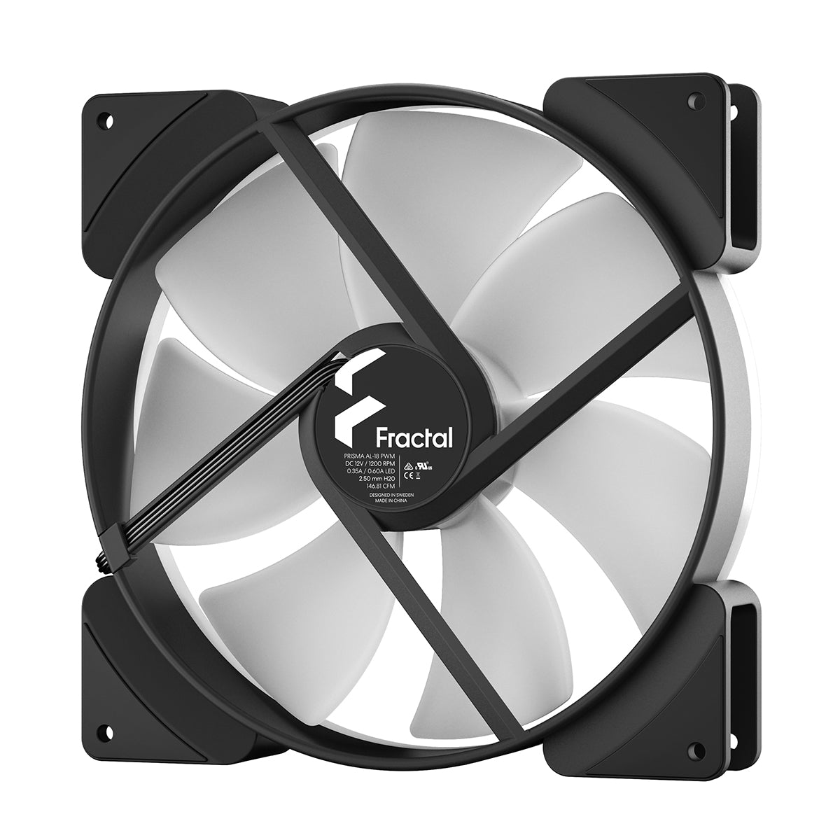 Fractal Design Prisma AL-18 PWM 180mm RGB Case Fan - OEM Packaging