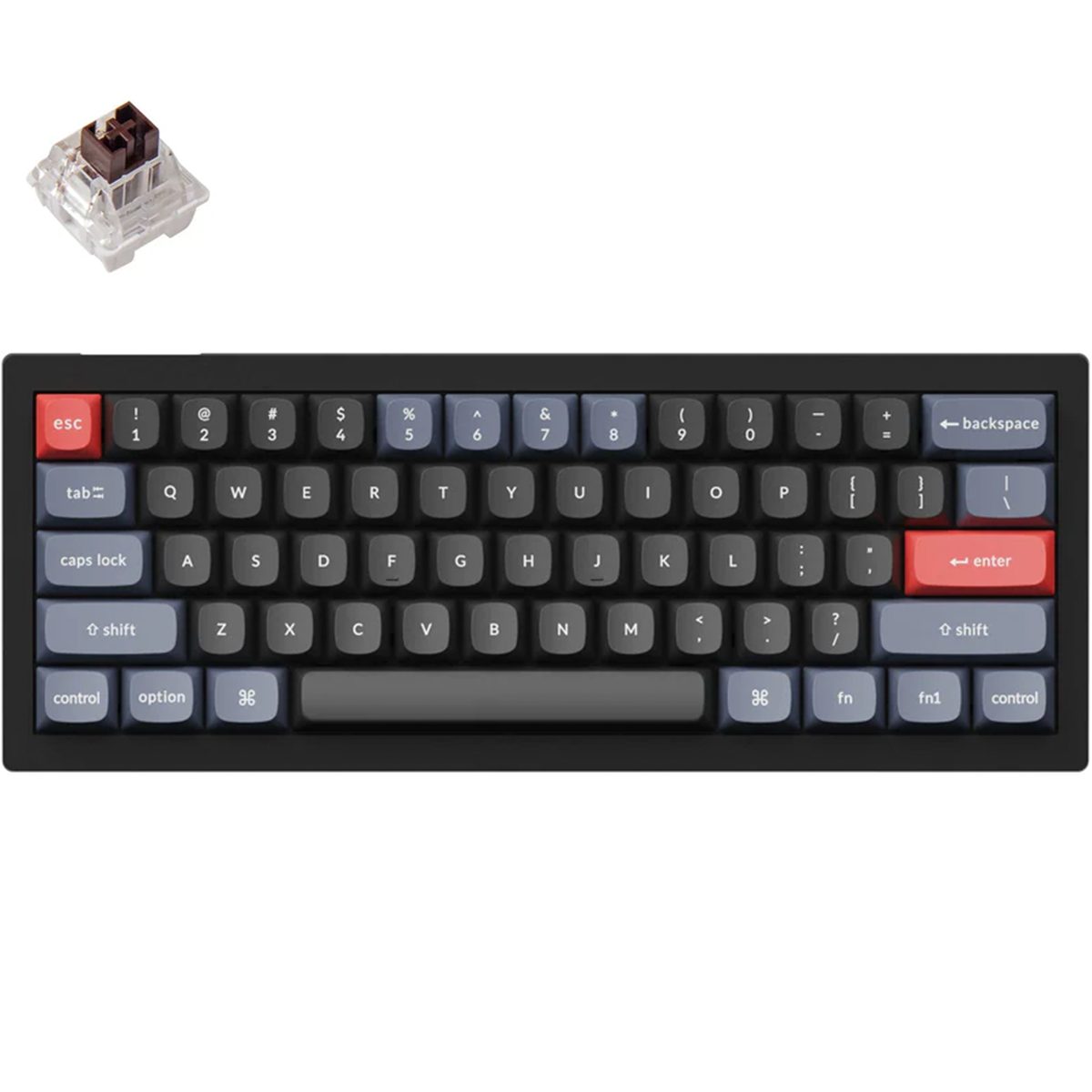 Keychron V4 60% RGB Carbon Black Mechanical Keyboard - K Pro Brown Switch