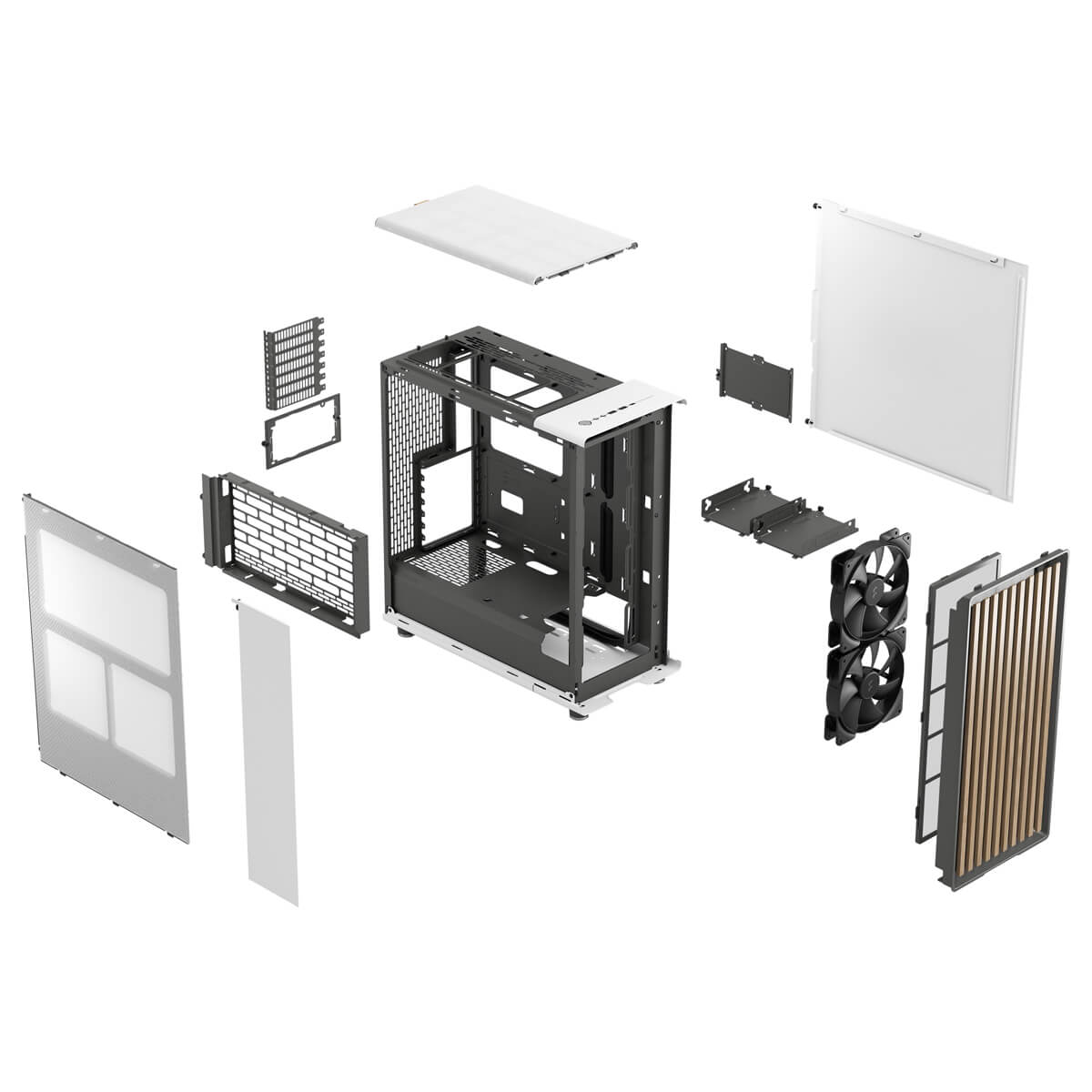 Fractal Design North Mid-Tower Case - Chalk White Mesh