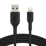 Belkin BoostCharge Braided Lightning to USB-A Cable Black - 2M