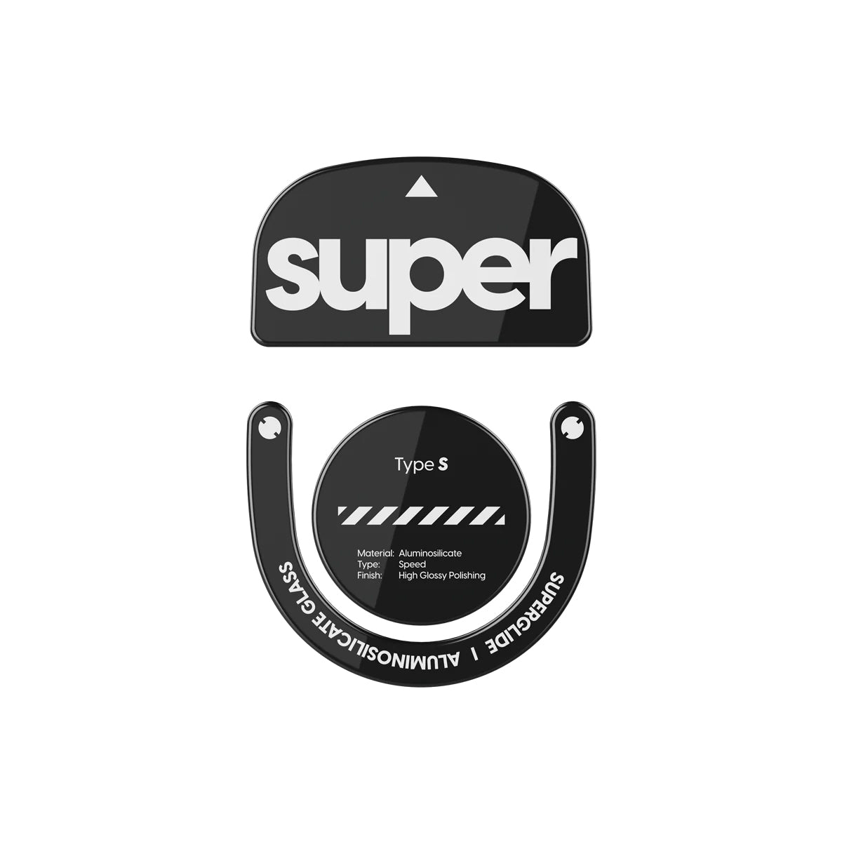 Pulsar Superglide Glass Mouse Skates for Logitech G Pro X Superlight 2 Type-S - Black