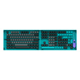 Akko Black and Cyan Fullset PBT Doubleshot ASA Profile 197 pcs Keycaps