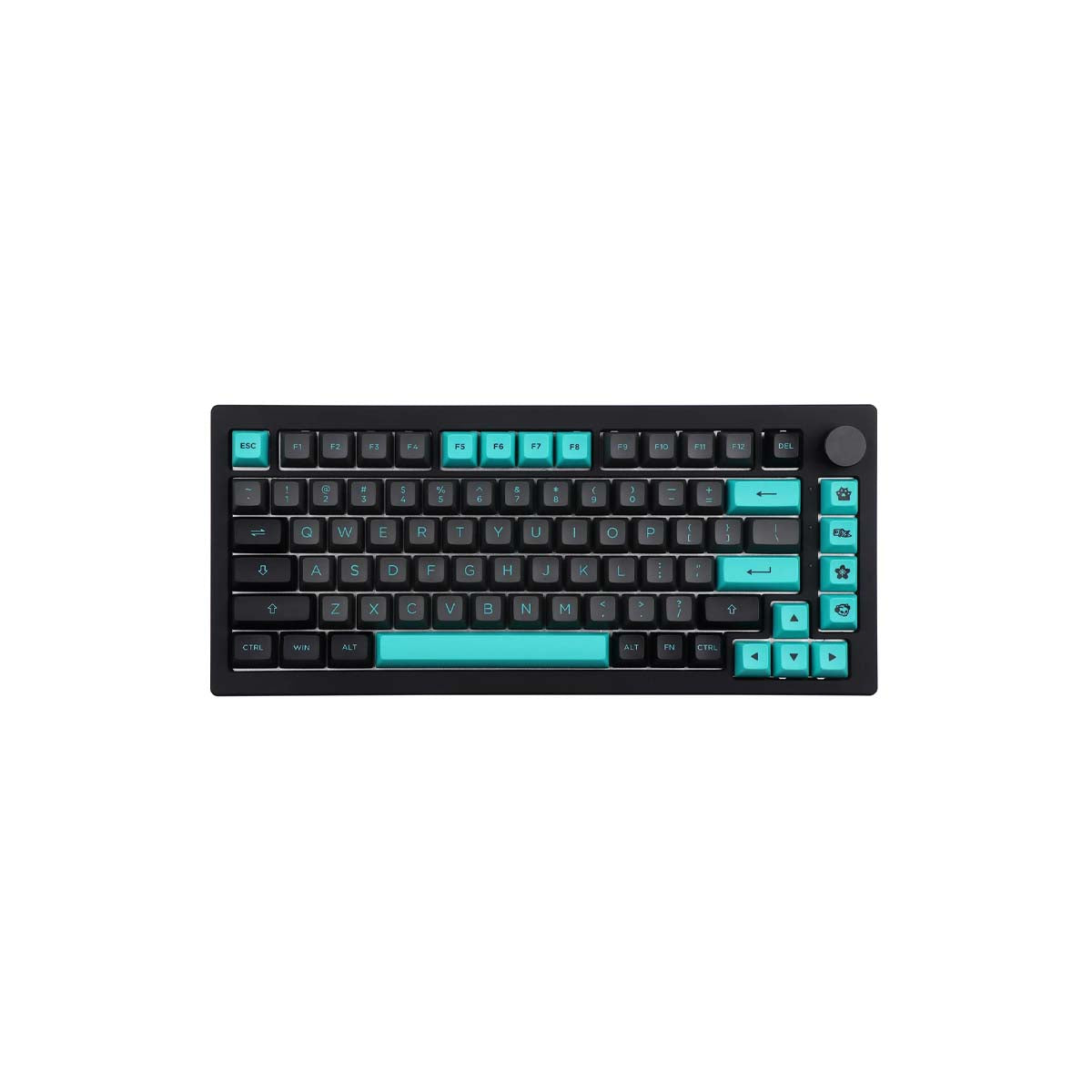 Akko 5075B Plus Black & Cyan Hot-Swappable Wireless RGB Keyboard CS Silver Switch