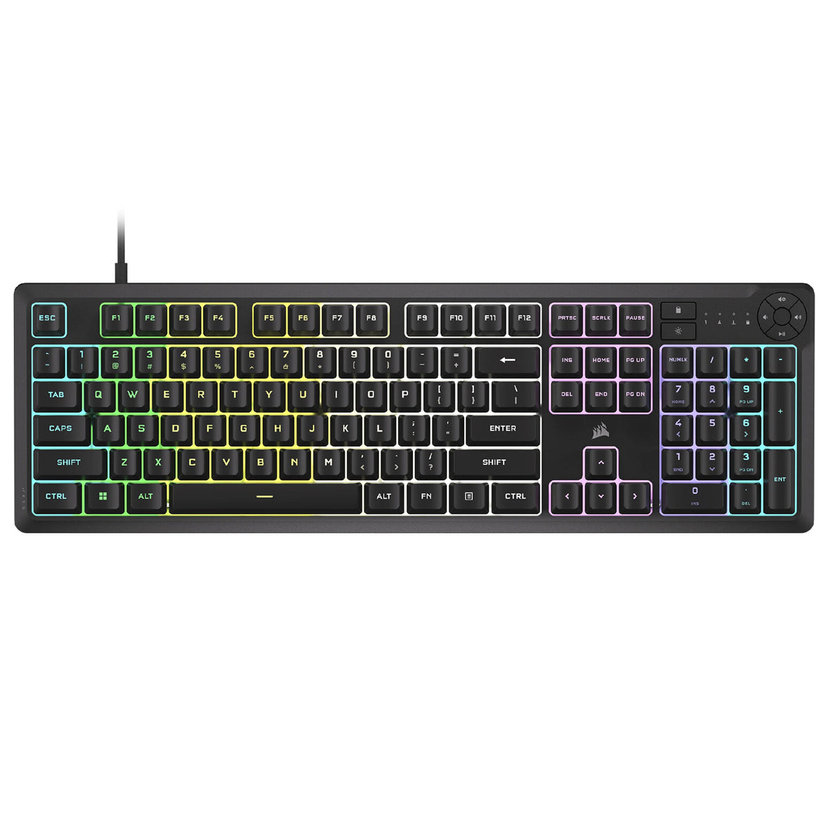 Corsair K55 Core Full Sized Wired RGB Gaming Keyboard - Black