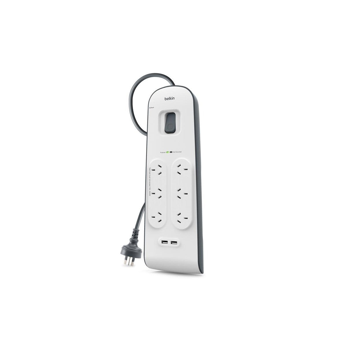 Belkin 6 Outlet Surge Protection Strip 2M Cord with 2 USB Ports 2.4A