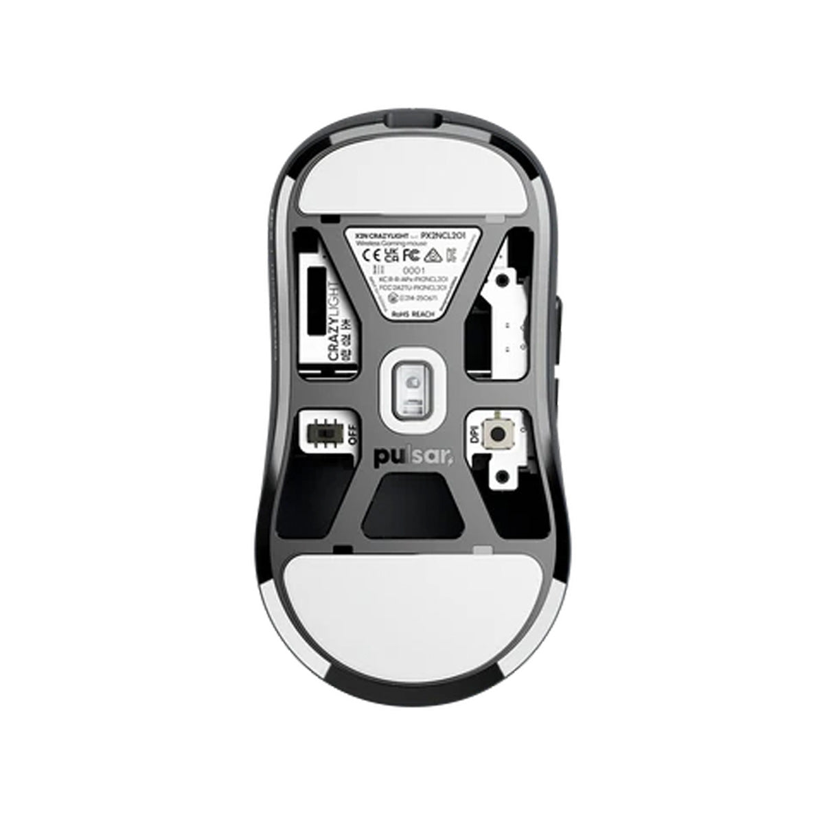 Pulsar X2N CrazyLight Medium Wireless Gaming Mouse -  Jet Black