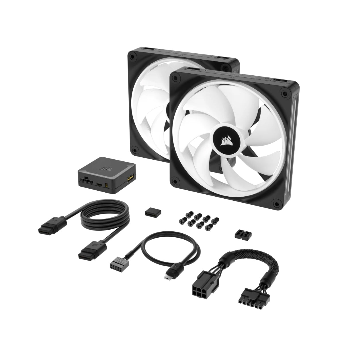 Corsair iCUE LINK QX140 RGB 140mm Magnetic Dome RGB Fan, Dual Fan Kit