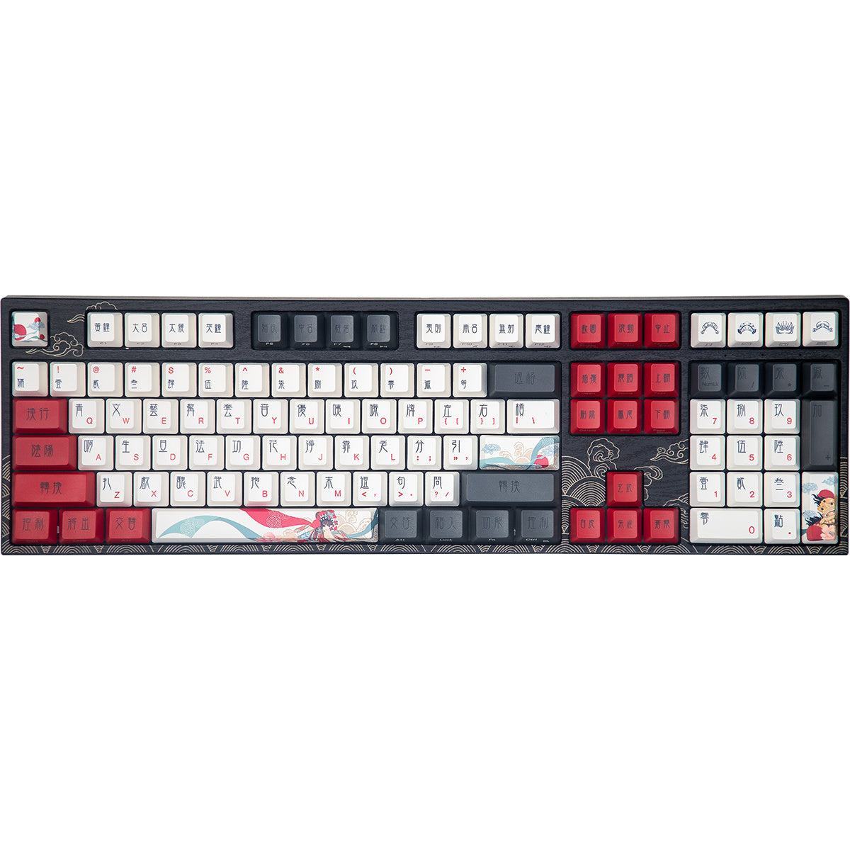 Varmilo VEM108 Beijing Opera Mechanical Keyboard - EC Rose V2 Linear Switch