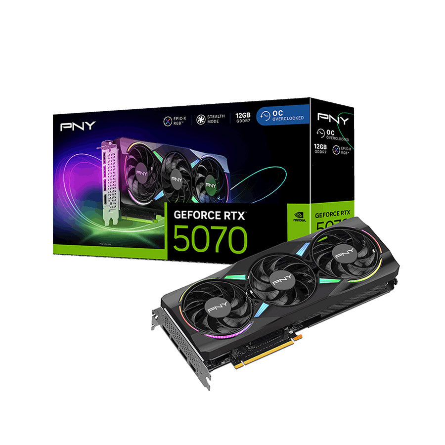 PNY GeForce RTX 5070 ARGB EPIC-X OC 12GB Graphics Card