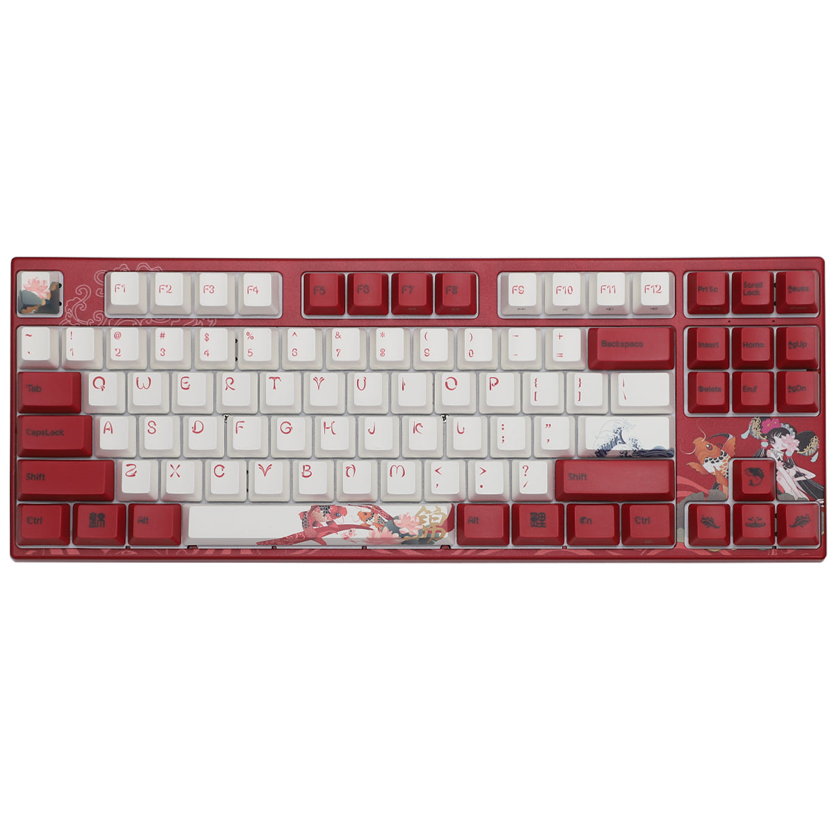 Varmilo VEM87 Koi TKL Mechanical Keyboard - EC Rose V2 Linear Switch