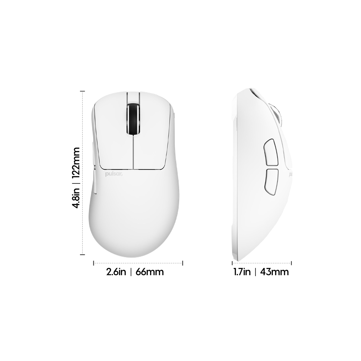 Pulsar Xlite CrazyLight Medium Wireless Gaming Mouse - Uyuni White
