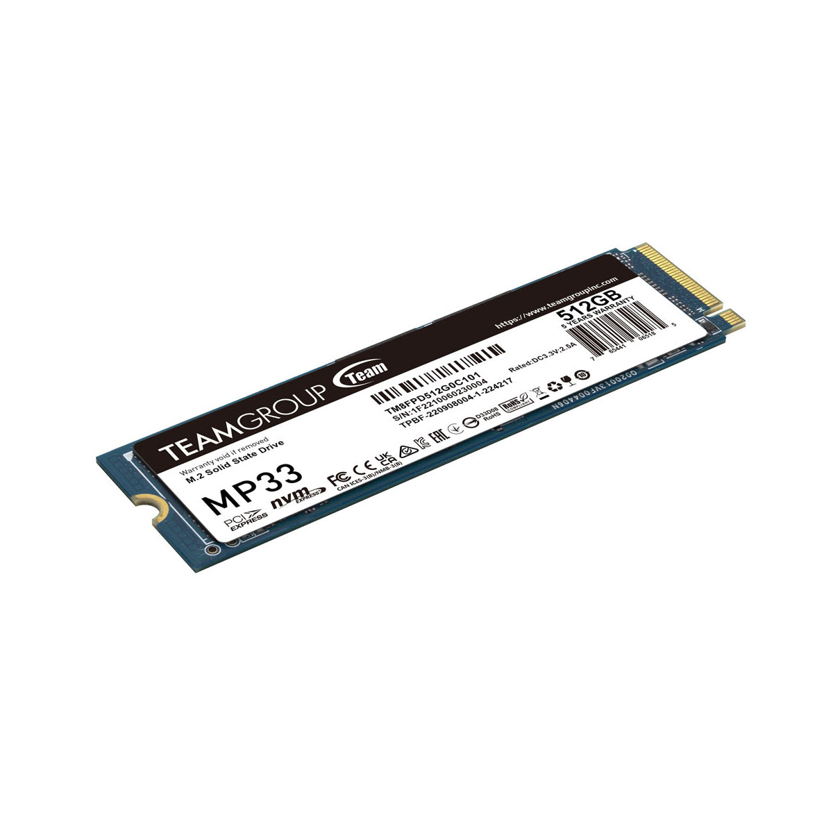 TeamGroup MP33 PRO 512G M.2 Gen3 NVMe SSD