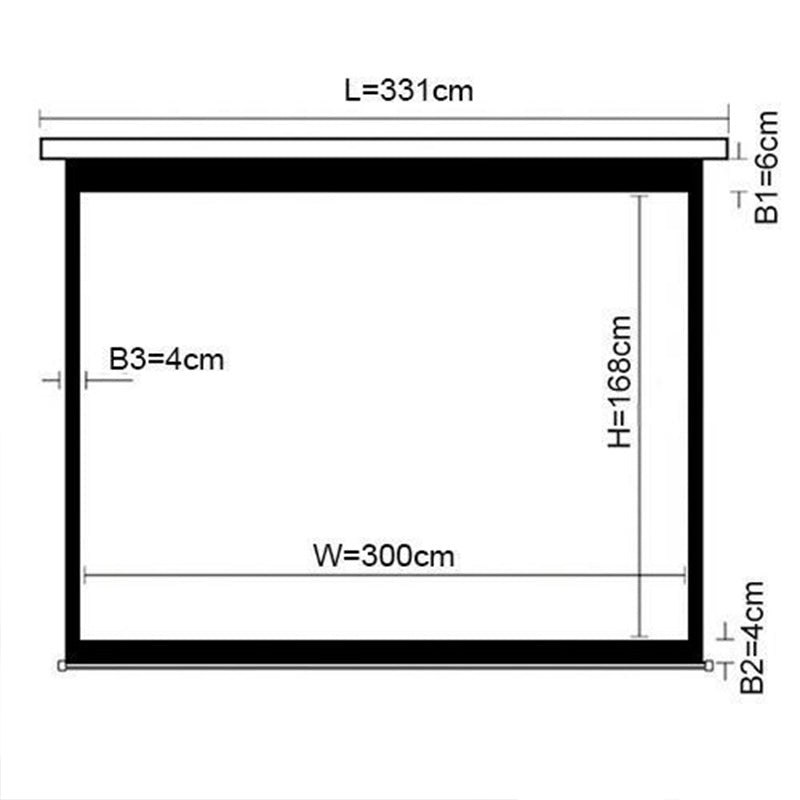 Brateck PSAA135 Standard Electric Projection Screen-135" 16:9 Aspect Ratio