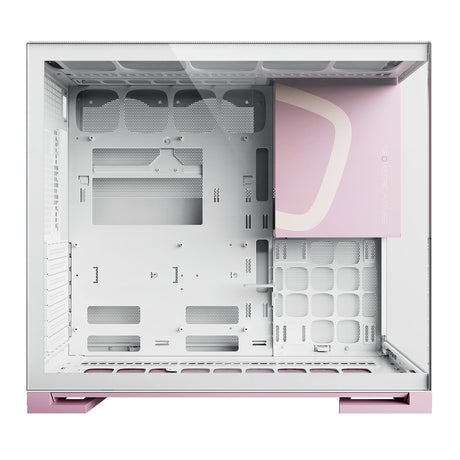 Geometric Future Model 5 ATX Mid Tower Case 5 Fans - White/Pink