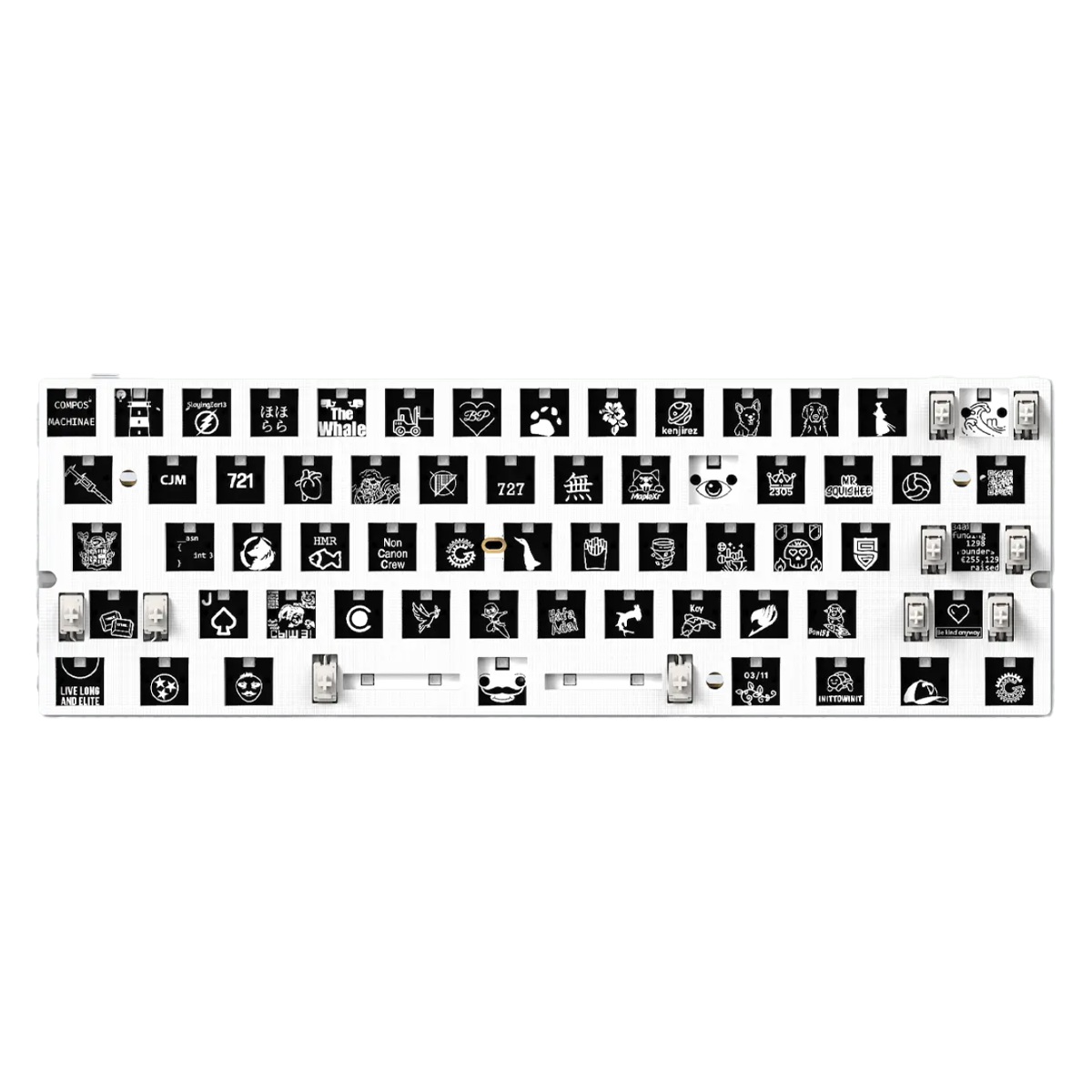 Wooting 60HE V2 60% Wired Aluminium Hall-Effect Gaming Keyboard Silver