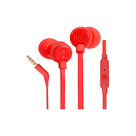 JBL Tune T110 Wired In-Ear Headphones - Red