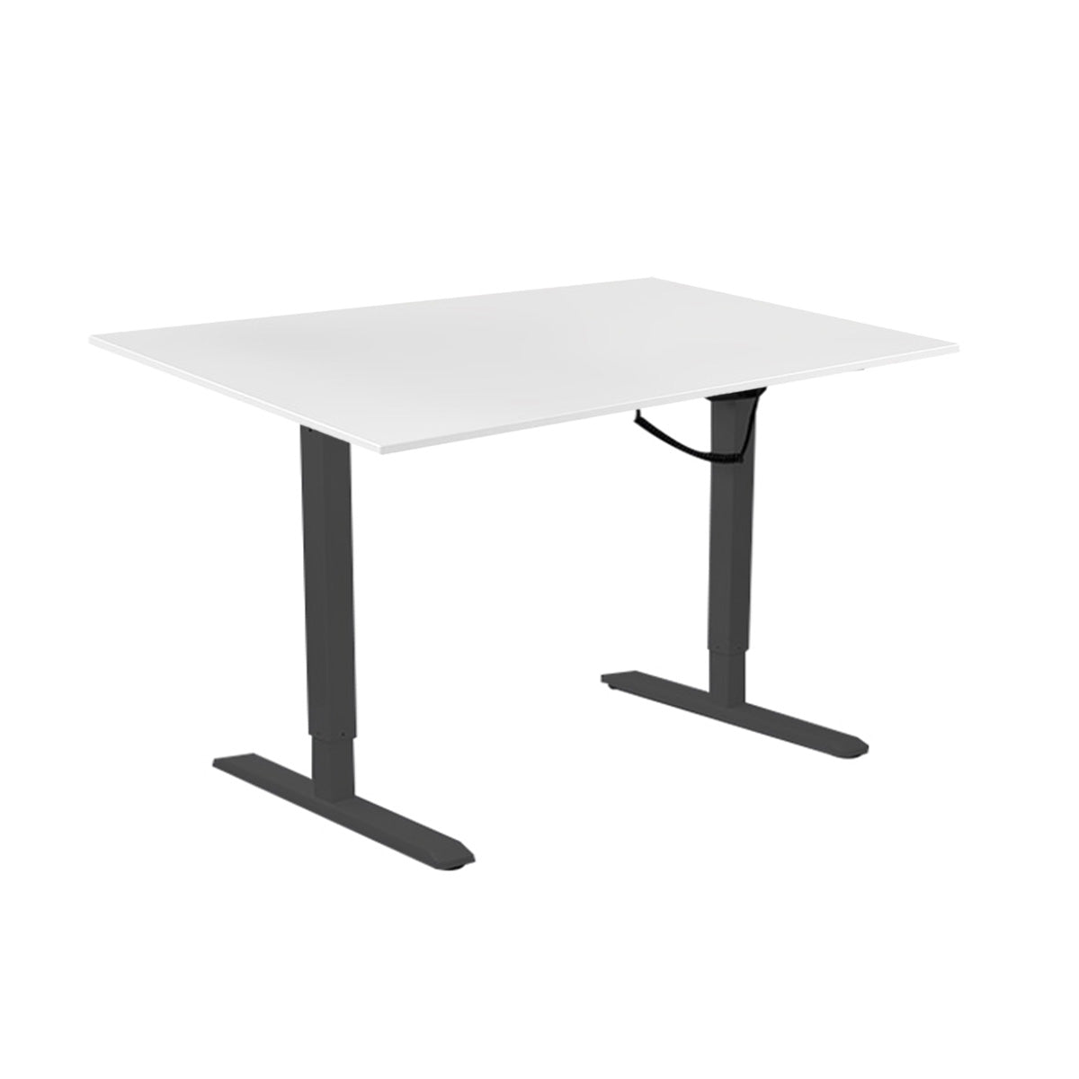 Lumi Premium Electric Sit-Stand Desk + 1500X750mm Wood Table Top White