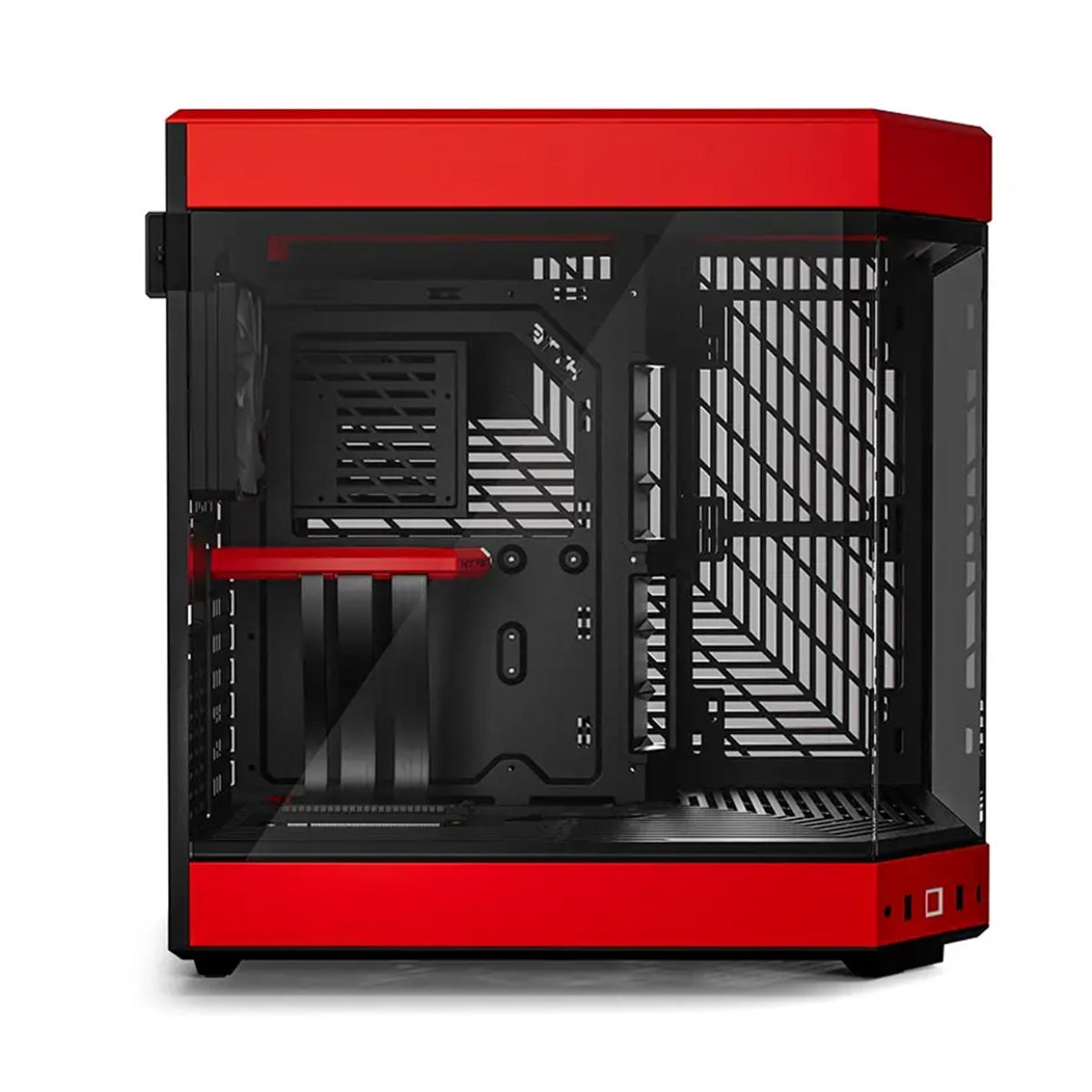 HYTE Y60 Tempered Glass Mid Tower Case Red and Black