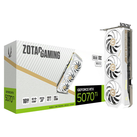 ZOTAC GeForce RTX 5070 Ti SOLID CORE OC WHITE 16GB Graphics Card