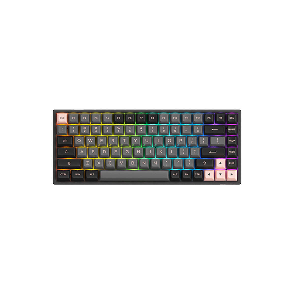 Akko 3084B Black & Pink Hot-Swappable Wireless RGB Keyboard CS Purple Switch