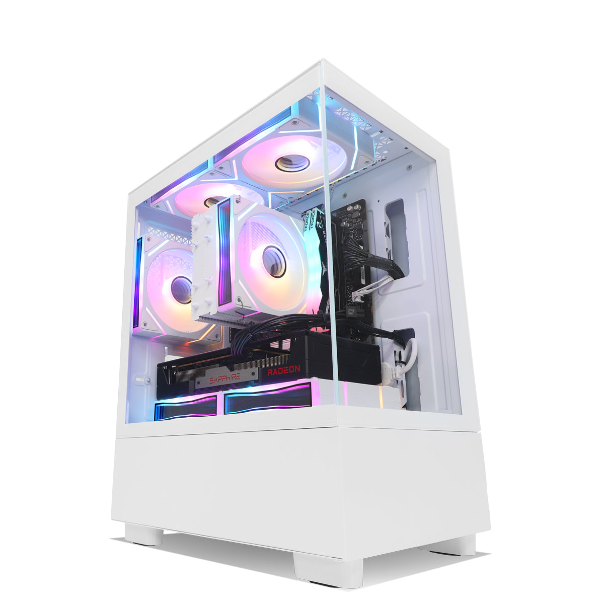 Qubit RR RX 9060 XT 8GB Ryzen 5 8400F Gaming PC - WHITE