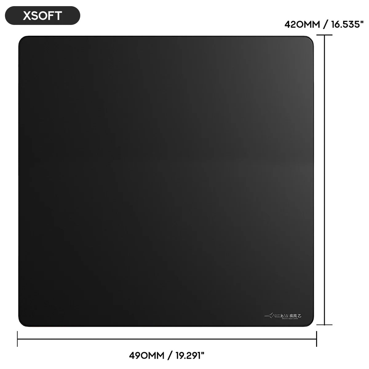 Artisan FX Hayate-Otsu V2 eSports Gaming Mouse Pad - XSOFT XL Black