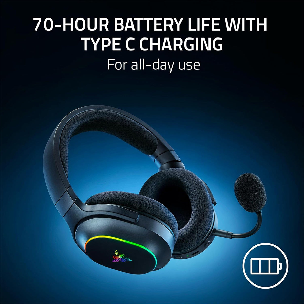 Razer Barracuda X Chroma Wireless Gaming Headset for PS/PC - Black