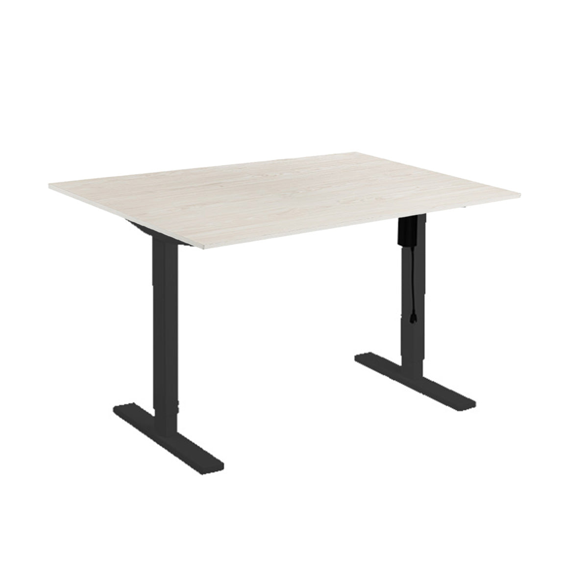 Lumi Commercial Electric Sit-Stand Desk + 1500X750mm Wood Table Paulowina