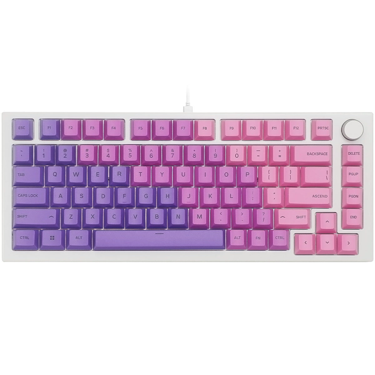 Glorious GMMK Pro 75% Custom Mechanical Keyboard Linear Switch - Lunar Blossom