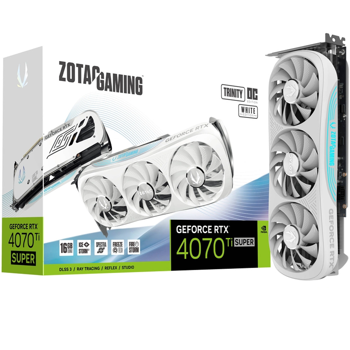 Zotac GeForce RTX 4070 Ti SUPER TRINITY OC WHITE EDITION 16GB Graphics Card