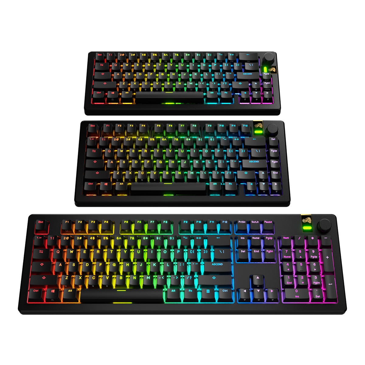 Glorious GPBT Backlit Keycaps - Black