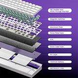 Akko Veekos Shine60 60% Wireless Hall-Effect Gaming Keyboard - Flash Magnetic Switch