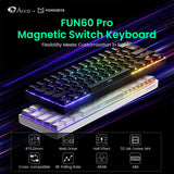 Akko Monsgeek Fun60 Pro 60% Wired Hall-Effect Gaming Keyboard White - Glare Magnetic Switch