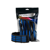 CableMod Pro ModMesh Sleeved 12VHPWR StealthSense Cable Extension Kit (Black + Blue, 16-pin to Triple 8-pin)