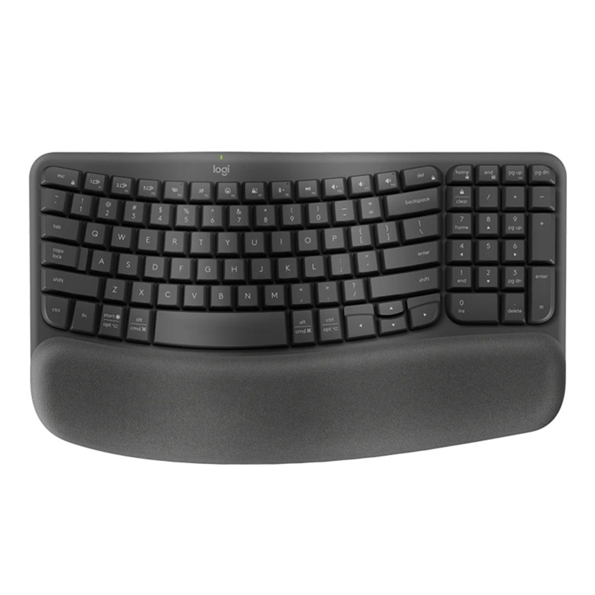 Logitech Wave Keys Wireless Ergonomic Keyboard - Graphite