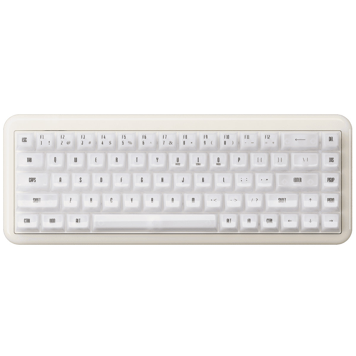 Akko YU01 Resin White Jade 65% RGB Wireless Mechanical Keyboard - Piano Pro Switch