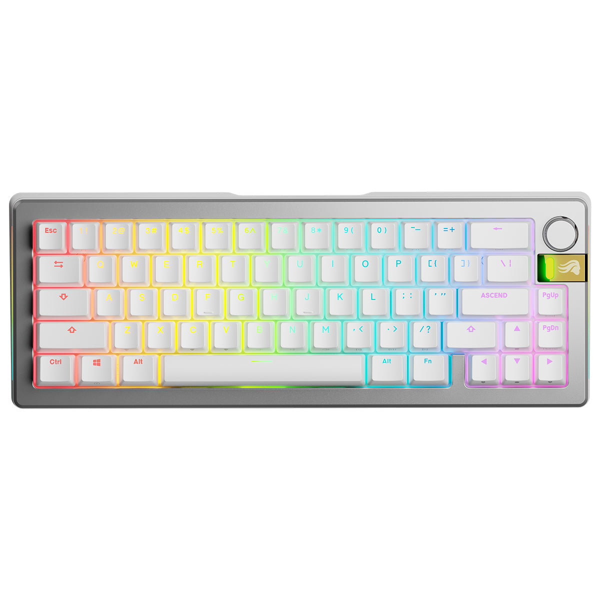 Glorious GMMK 3 Pro HE 65% Wireless Mechanical Keyboard Fox HE Linear Switch - Silver