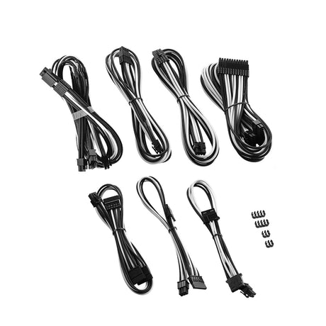 CableMod PRO ModMesh 12VHPWR C-Series RMi  RMx Sleeved Full Cable Kit - Black/White