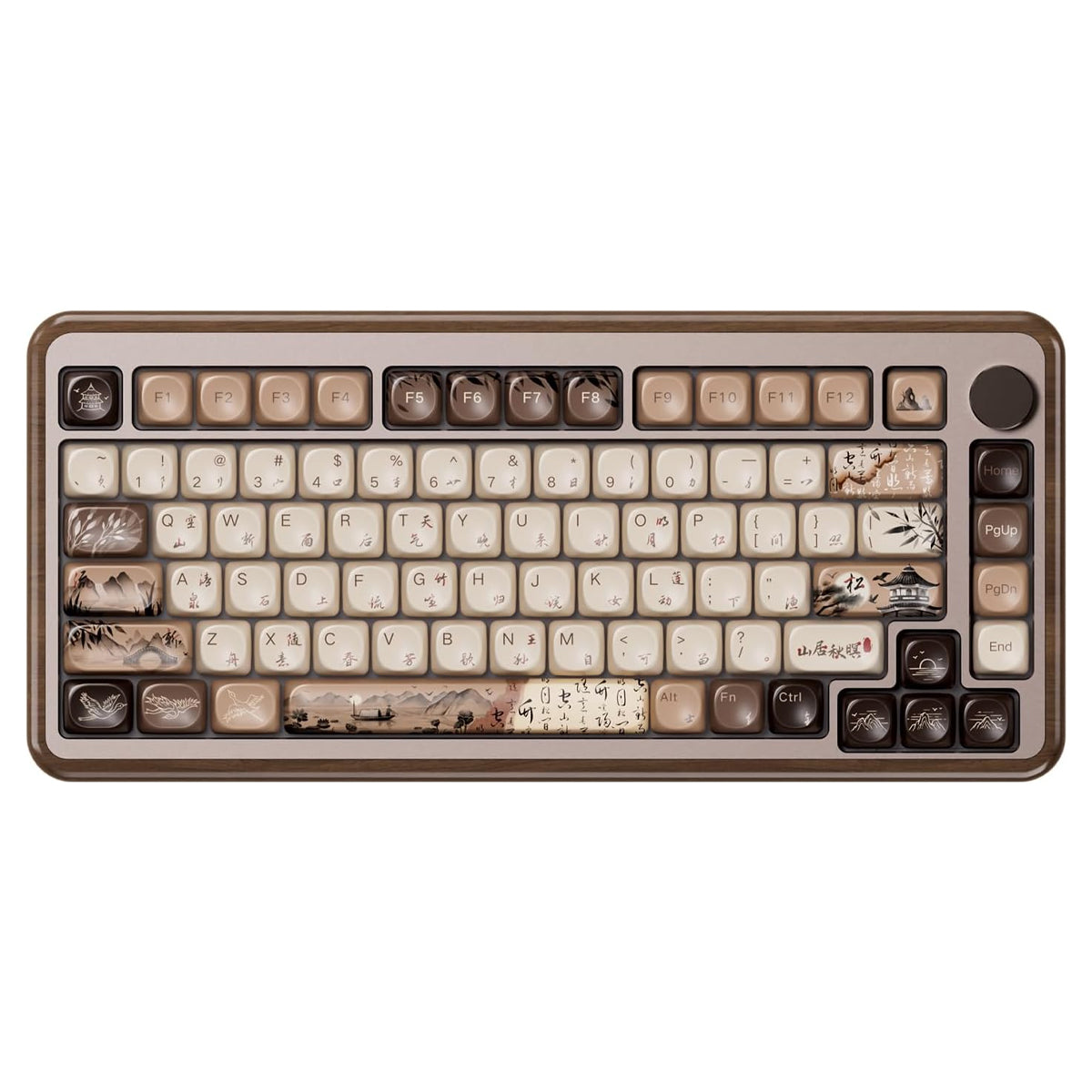 Akko MU02 Mountain Seclusion 75% RGB Wireless Mechanical Keyboard - Rosewood Switch