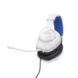 JBL Quantum 100P Wired Over-Ear Gaming Headset for Playstation - White Blue