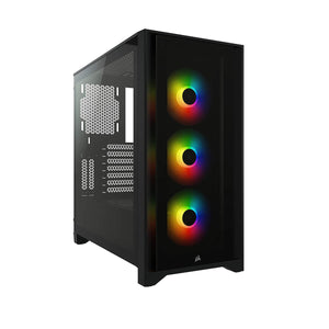 Corsair iCUE 4000X RGB Tempered Glass Mid-Tower Case - Black