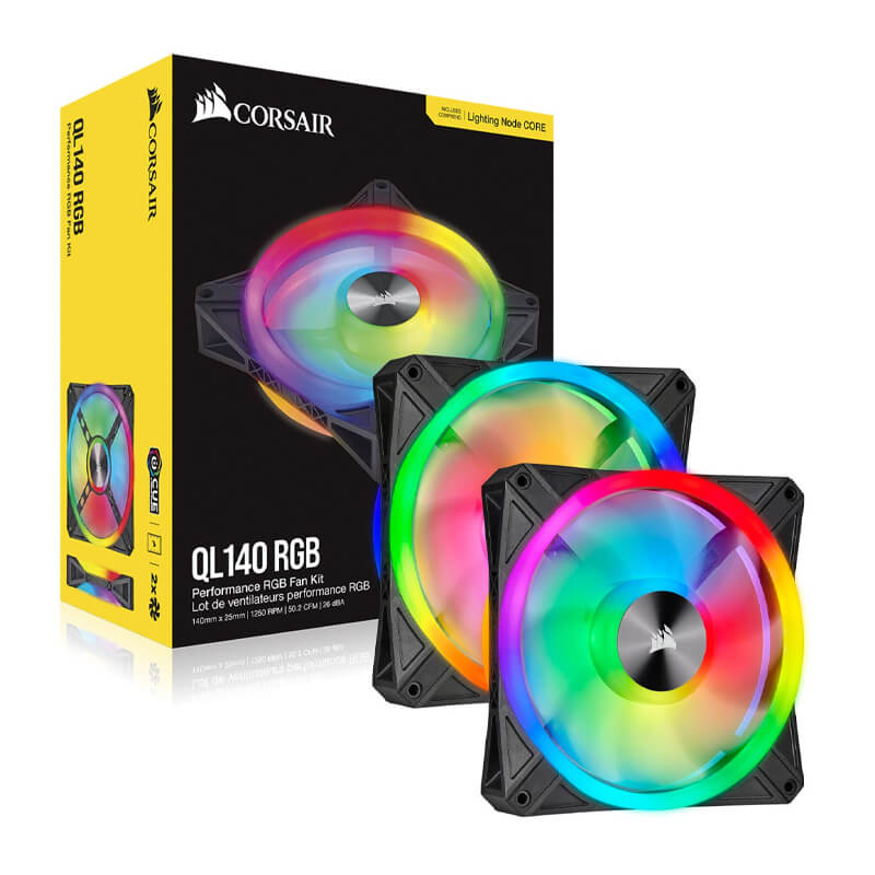 Corsair iCUE QL140 RGB 140MM RGB LED Fan - Twin Pack