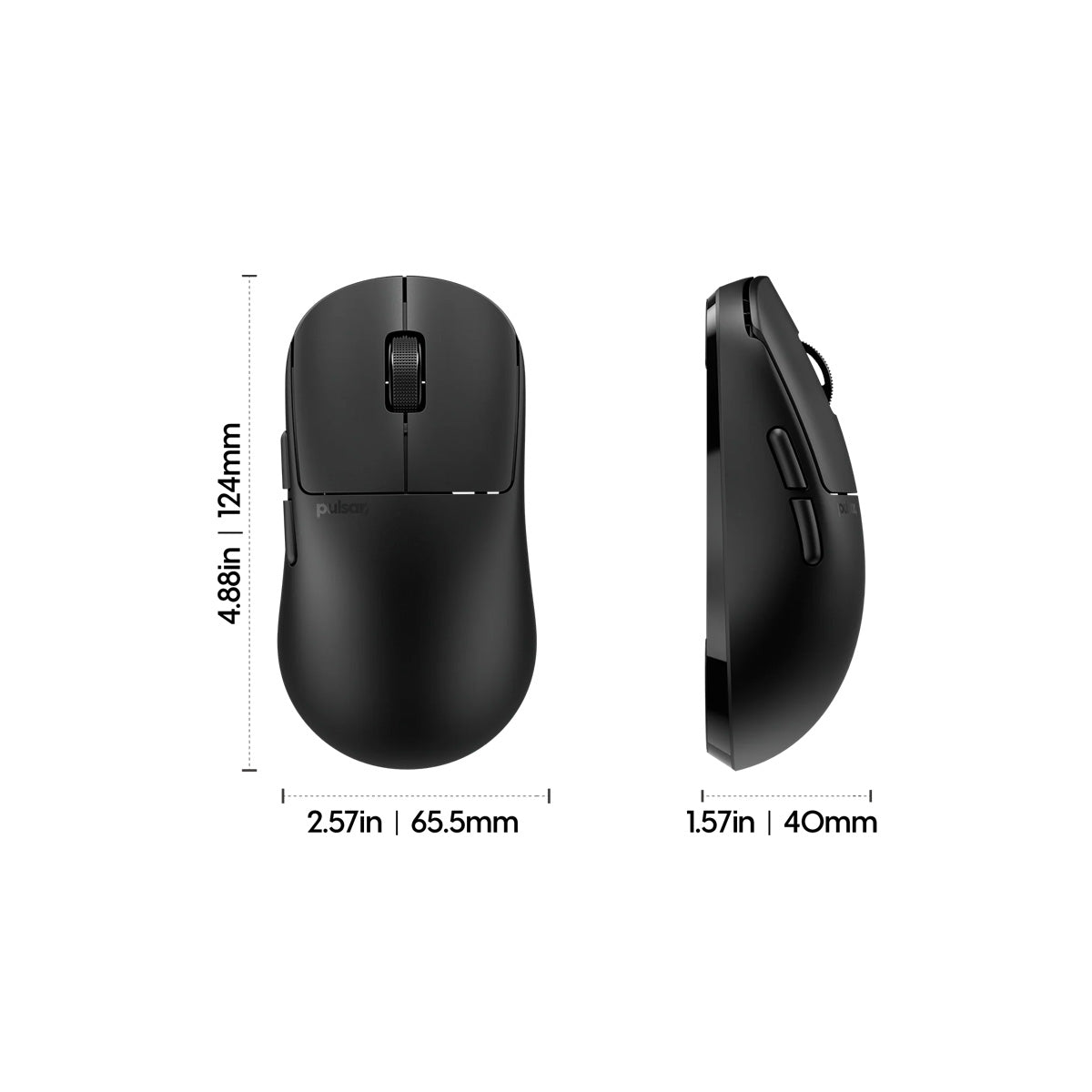 Pulsar X2N CrazyLight Medium Wireless Gaming Mouse -  Jet Black