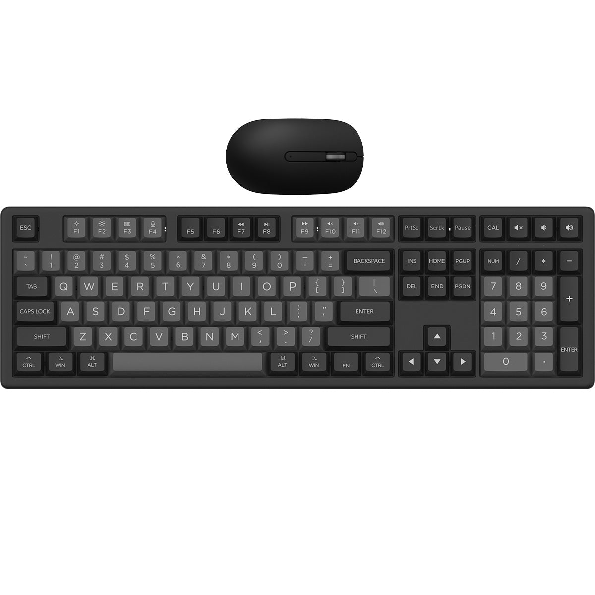 Akko Monsgeek MX108 Black & Silver Wireless Keyboard and Mouse Combo