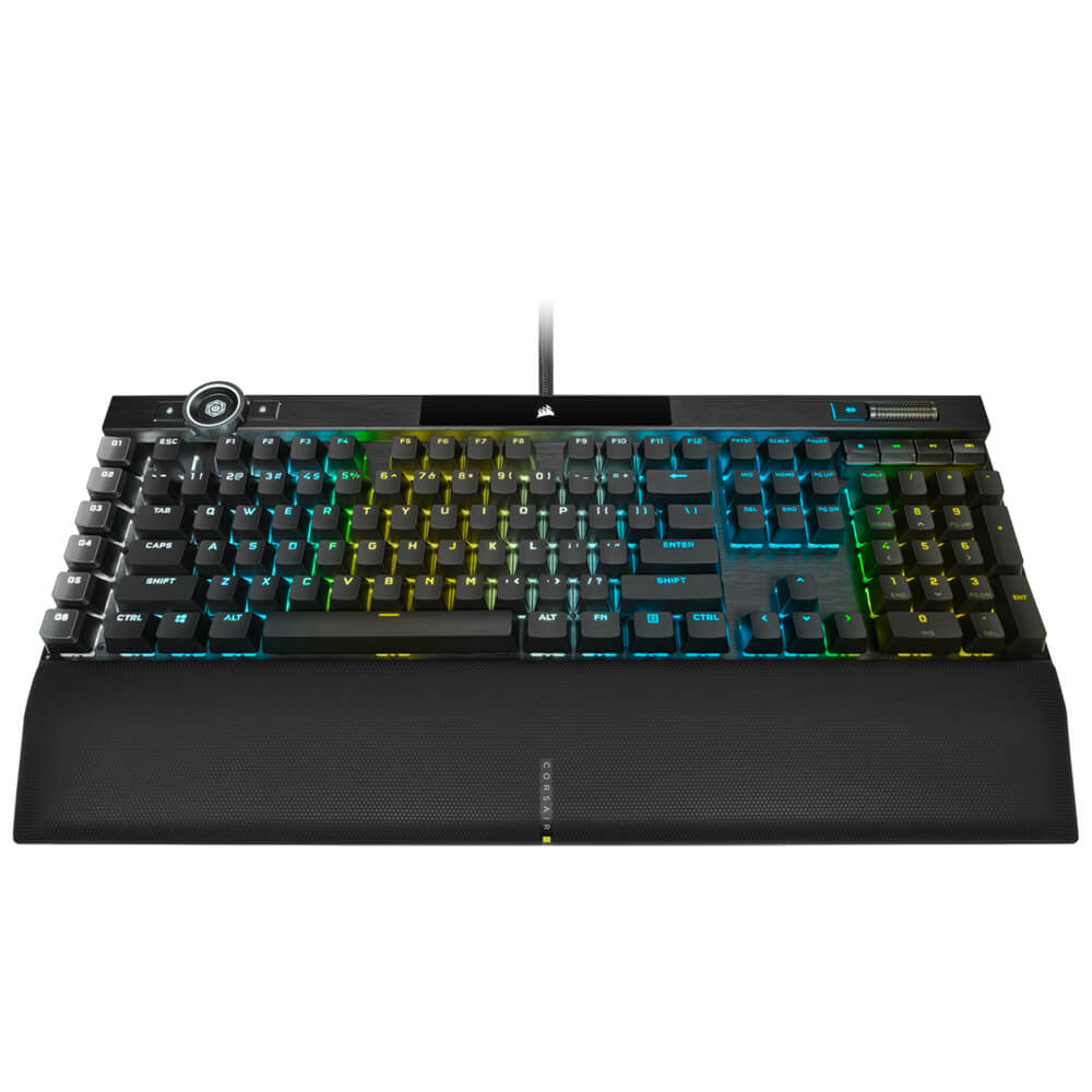 Corsair K100 RGB Optical-Mechanical Gaming Keyboard OPX Rapidfire with PBT Keycaps