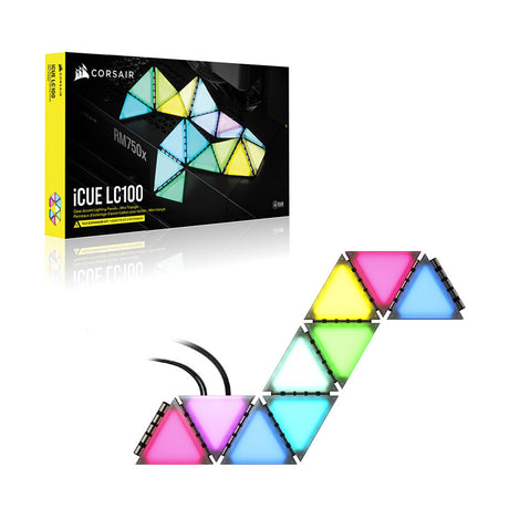 Corsair iCUE LC100 Case Accent Lighting Panels - Mini Triangle Expansion Kit