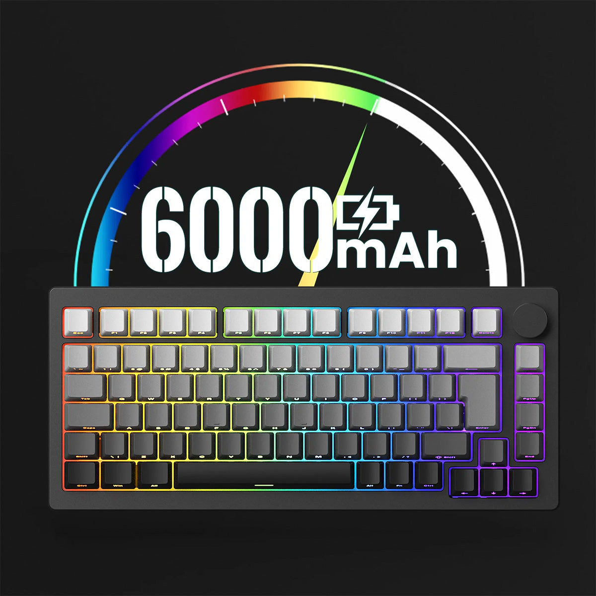 Akko Monsgeek M1W V3-SP Black Gradiant 75% RGB Wireless Mechanical Keyboard - Piano Pro Switch